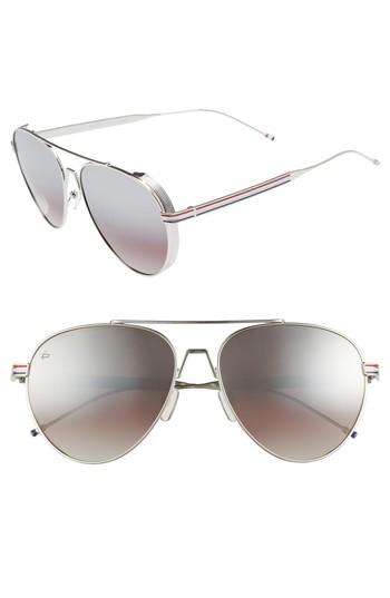 Men's Prive Revaux The G.o.a.t. 61mm Polarized Aviator Sunglasses - Silver