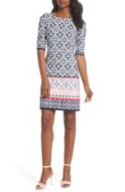 Women's Eliza J Print Sheath Dress - Blue