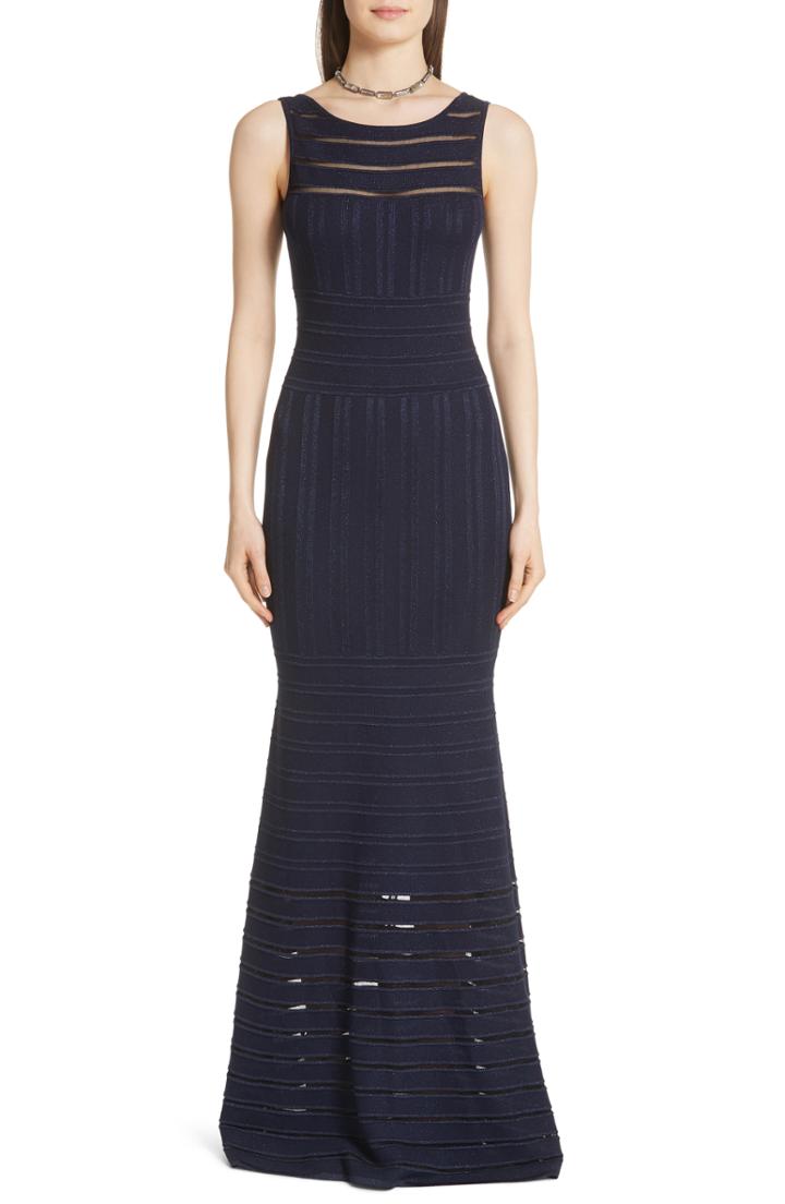 Women's St. John Evening Gossamer Illusion Knit Gown