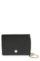 Women's Oad New York Mini Leather Zip Wallet - Black
