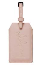 Calpak Faux Leather Power Charging Luggage Tag, Size - Black