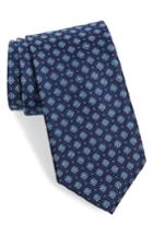 Men's Nordstrom Men's Shop Notting Hill Geometric Silk Tie, Size X-long - Blue