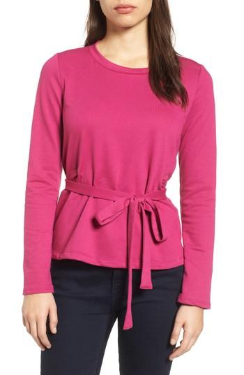 Women's Halogen Grommet Tie-waist Top - Purple