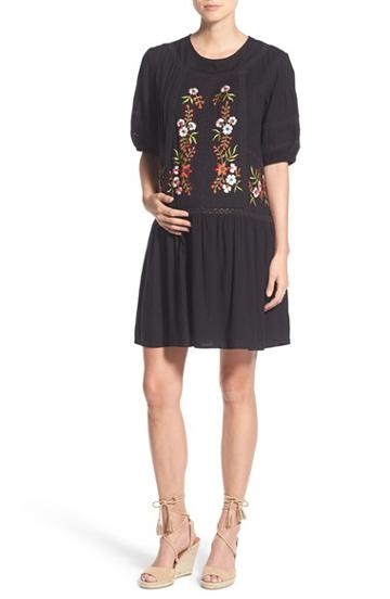 Women's Fillyboo 'elle' Lace Maternity/nursing Midi Dress