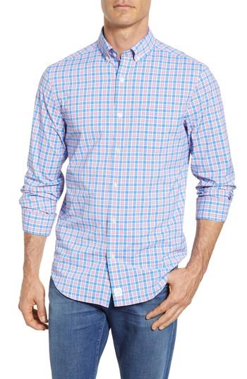 Men's Vineyard Vines Lighthouse Road Regular Fit Plaid Sport Shirt - Blue