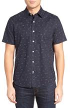 Men's Jack Spade Trim Fit Print Linen Blend Sport Shirt