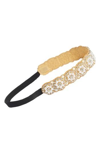 Cara Daisy Seed Bead Head Wrap, Size - Metallic