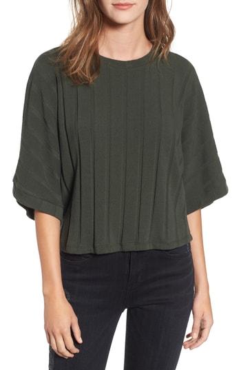 Women's All In Favor Dolman Sleeve Rib Top - Green