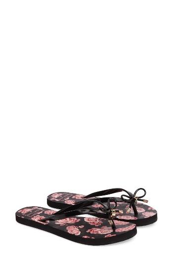Women's Kate Spade New York 'nova' Flip Flop .5 M - Black
