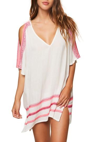 Women's O'neill Aurora Cold Shoulder Cover-up Tunic - White