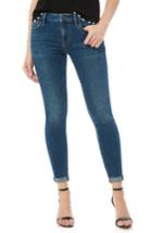 Women's Sam Edlelman The Kitten Raw Edge Skinny Jeans - Blue