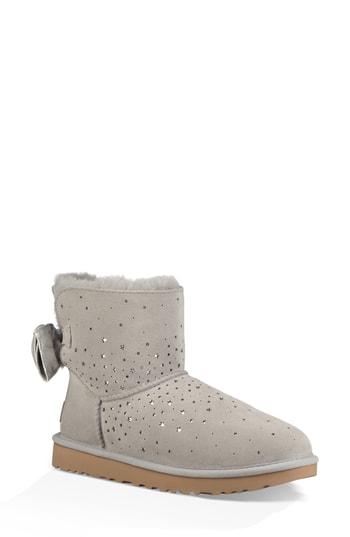 Women's Ugg Stargirl Bow Mini Bootie M - Grey