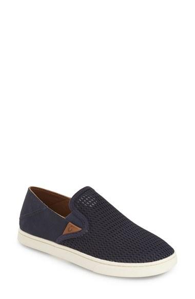 Women's Olukai 'pehuea' Slip-on Sneaker .5 M - Blue