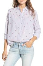 Women's Rails Taylor Heart Stripe Shirt, Size - Blue