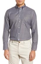 Men's Nordstrom Men's Shop Trim Fit Non-iron Gingham Dress Shirt .5 - 34/35 - Brown