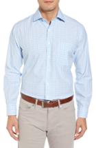 Men's Peter Millar Tahiti Glen Regular Fit Plaid Sport Shirt - Blue
