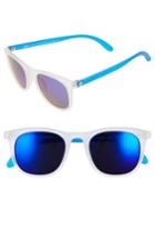 Women's Sunski 'seacliff' 49mm Polarized Retro Sunglasses - Frosted/ Blue