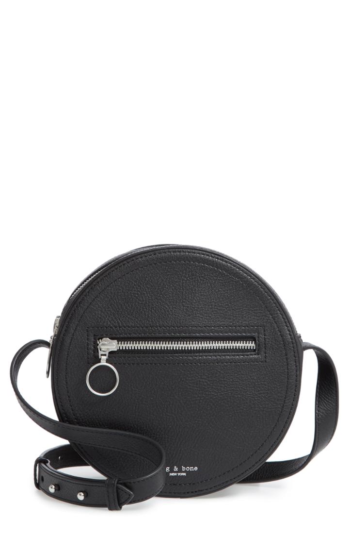 Rag & Bone Circle Leather Crossbody Bag - Black