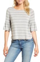 Women's Cupcakes And Cashmere Moselle Ruffle Tee - Grey