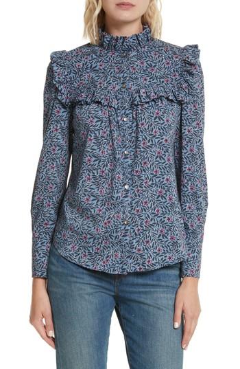 Women's La Vie Rebecca Taylor Floral Vignette Top - Blue