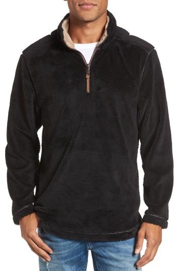 Men's True Grit Pebble Pile Faux Fur Half Zip Pullover