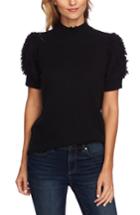 Women's Cece Poodle Sleeve Mock Neck Sweater - Black