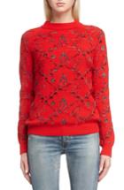 Women's Saint Laurent Deconstructed Sweater - Red