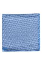 Men's Robert Talbott Geometric Silk Pocket Square, Size - Blue