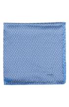 Men's Robert Talbott Geometric Silk Pocket Square, Size - Blue