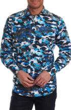 Men's Robert Graham Blue De Skies Limited Edition Classic Fit Sport Shirt, Size - Blue