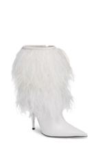 Women's Jeffrey Campbell Fly4u Ostrich Feather Bootie M - White