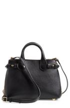 Burberry 'small Banner' Leather Tote - Black