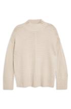 Women's Topshop Mock Neck Sweater Us (fits Like 6-8) - Beige