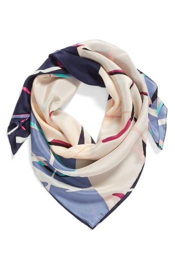 Women's Halogen Ring Geometric Silk Square Scarf