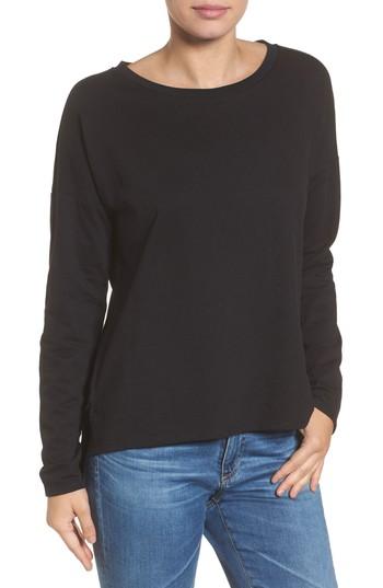 Women's Caslon High/low Cinch Botton Top, Size - Black