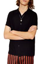 Men's Topman Revere Shirt - Black