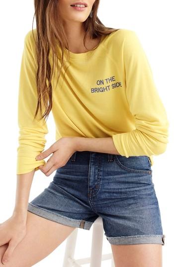 Women's J.crew On The Bright Side Sweatshirt - Yellow