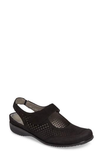 Women's Ara Amanda Mary Jane Flat M - Black