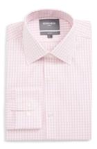 Men's Bonobos Raven Slim Fit Stretch Check Dress Shirt .5 32 - Pink