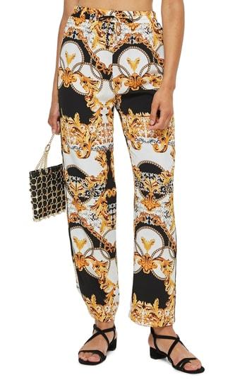 Women's Topshop Chain Slouch High Waist Trousers