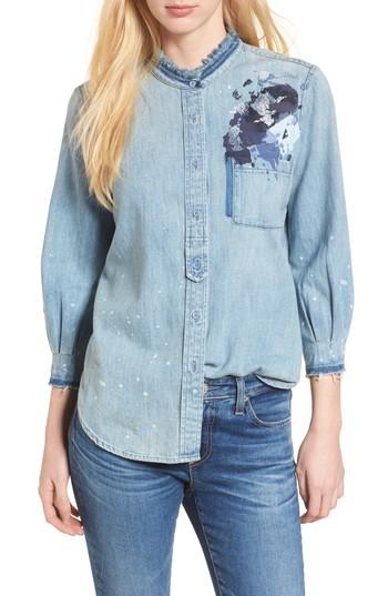 Women's Ag Courtney Denim Top - Blue