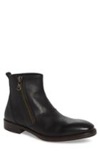 Men's John Varvatos Collection Mid Angled Zip Boot M - Black