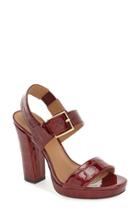 Women's Calvin Klein 'bette' Block Heel Sandal M - Red