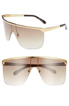 Women's Givenchy 70mm Rimless Shield Sunglasses - Gold