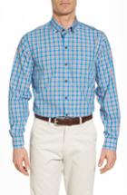 Men's Cutter & Buck Landon Classic Fit Non-iron Plaid Sport Shirt