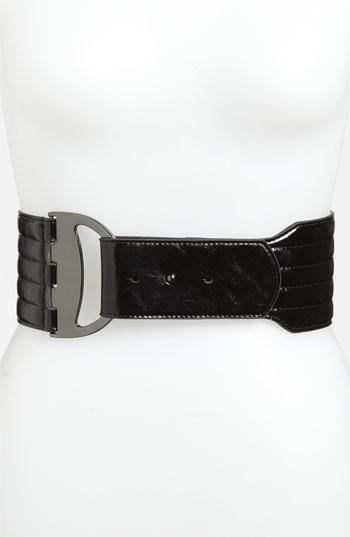 Steven By Steve Madden Wide Patent Stretch Belt