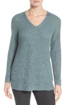 Women's Eileen Fisher V-neck Organic Linen Sweater