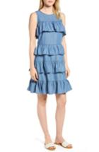 Women's Michael Michael Kors Chambray Flounce Dress - Blue