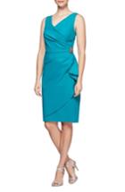 Women's Alex Evenings Side Ruched Dress (similar To 14w) - Blue