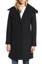 Women's Kensie Oversize Collar Coat - Black